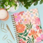 greenroom 6"x8" Spiral Hardcover 320pg Graphic Floral Checkerboard - Image 2