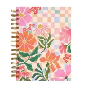 greenroom 6"x8" Spiral Hardcover 320pg Graphic Floral Checkerboard